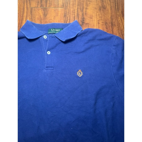 Ralph Lauren Tops - Ralph Lauren Shirt Womens SZ M Blue Polo Short Sleeve Chest Logo Short Sleeve